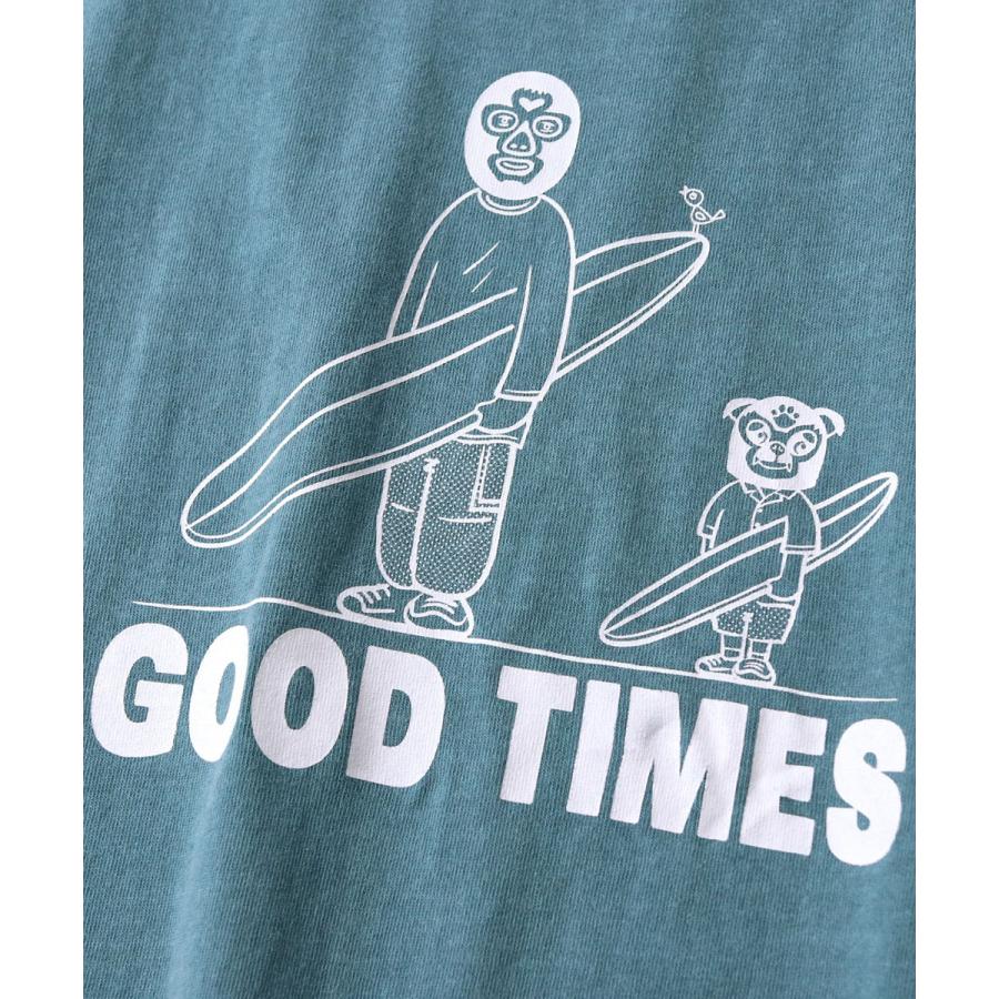 gym master ジムマスター 6.2oz ピグメント GOOD TIMES ビッグTEE G733784 半袖 Tシャツ オーバーサイズ ピグメント加工 プリントTシャツ アウトドア | gym master | 07