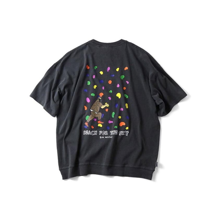 gym master ジムマスター Tシャツ メンズ 半袖 6.2oz ピグメント ボルダリング ビッグTee G733786 オーバーサイズ プリントTシャツ ピグメント加工 アウトドア | gym master | 06