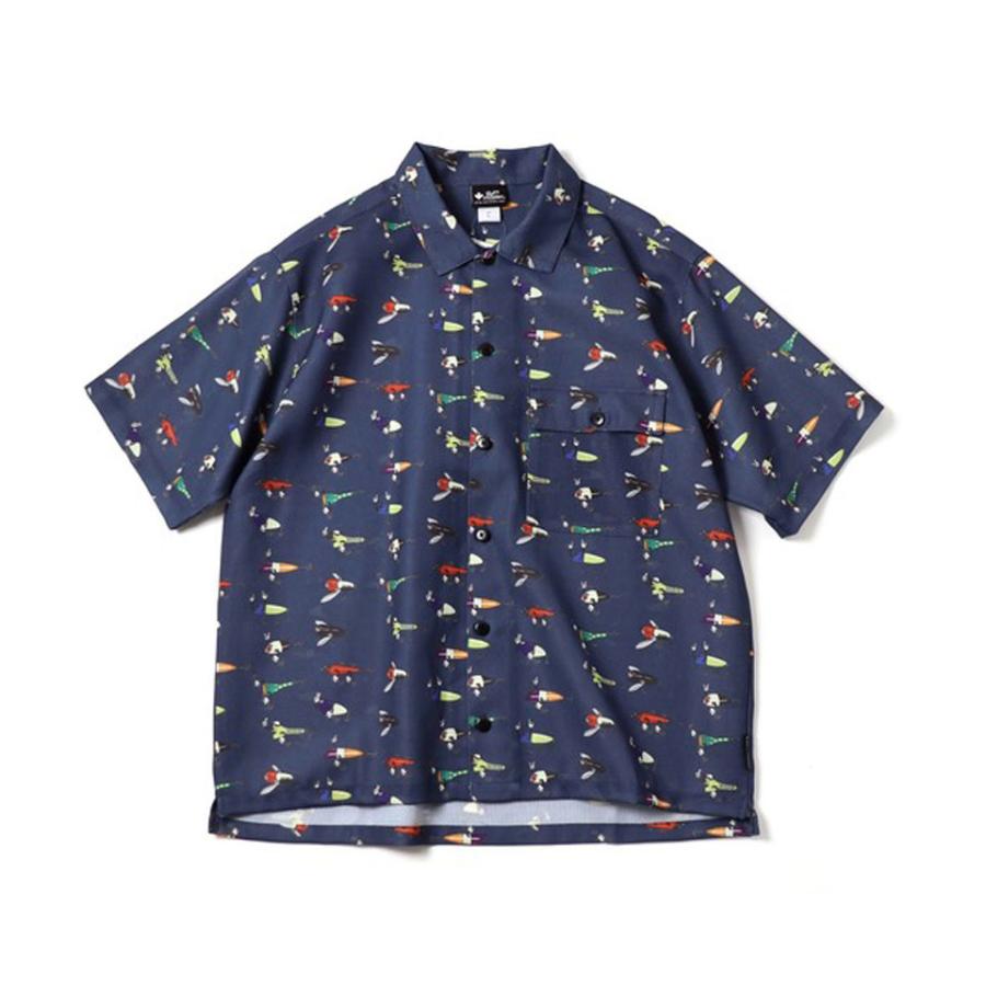 gym master ジムマスター 半袖シャツ メンズ ハッピーペイントメッシュS/Sシャツ G733794 春夏 総柄シャツ メッシュシャツ 軽量 通気性 カジュアル アウトドア | gym master | 05