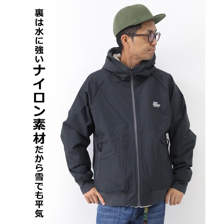 gym master ジムマスター リバーシブルボア×タスロンフードジャケット アウター メンズ  フリースジャケット G418784 | gym master | 09