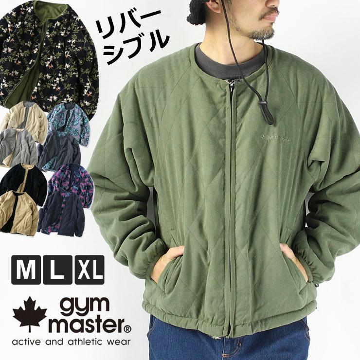 ジムマスター アウター リバーシブル gym master キルトジャケット キルティングジャケット ノーカラージャケット G921625 | gym master