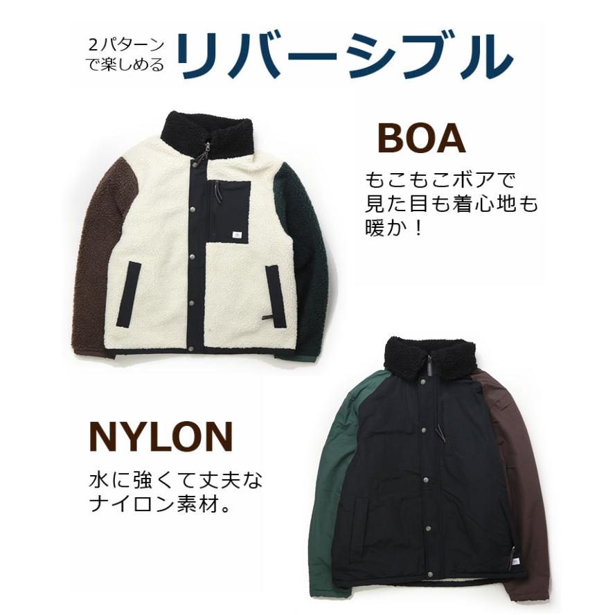 gym master（ジムマスター） リバーシブル ボア マウンテンパーカー