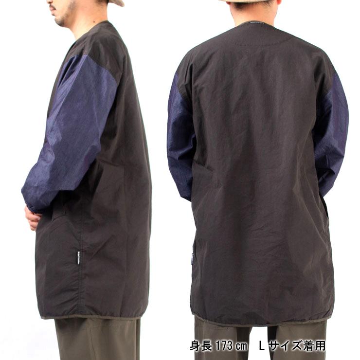ジムマスター アウター メンズ 春夏 ジャケット コート 春 gym master ロクヨンクロス ノーカラー コート G933661 | gym master | 14