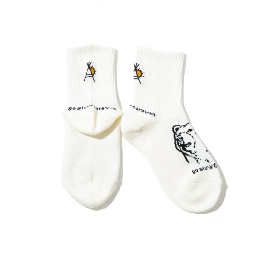 go slow caravan ゴースローキャラバン パイルジャガード刺繍クウォーターソックス 322906 | go slow caravan | 02