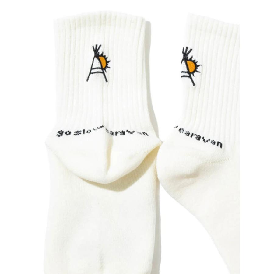 go slow caravan ゴースローキャラバン パイルジャガード刺繍クウォーターソックス 322906 | go slow caravan | 04