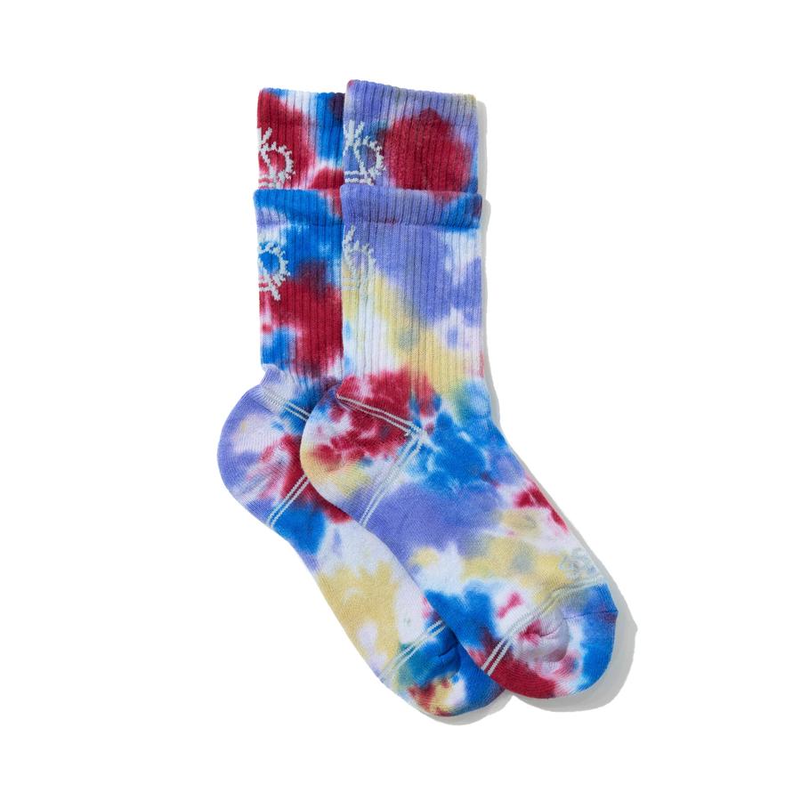 go slow caravan ゴースローキャラバン 靴下 メンズ 春夏 クルーソックス タイダイ ジャガード おしゃれ レイヤードリブ アウトドア 362908 | go slow caravan | 04