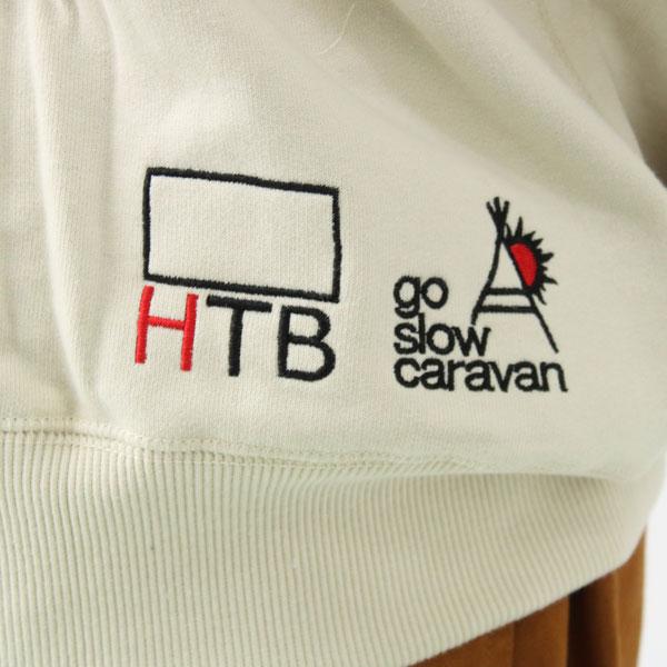 HTB x go slow caravan ゴースローキャラバン 空紡糸裏毛 onちゃんクマ プルパーカー 332632 北海道テレビ 水曜どうでしょう | go slow caravan | 08