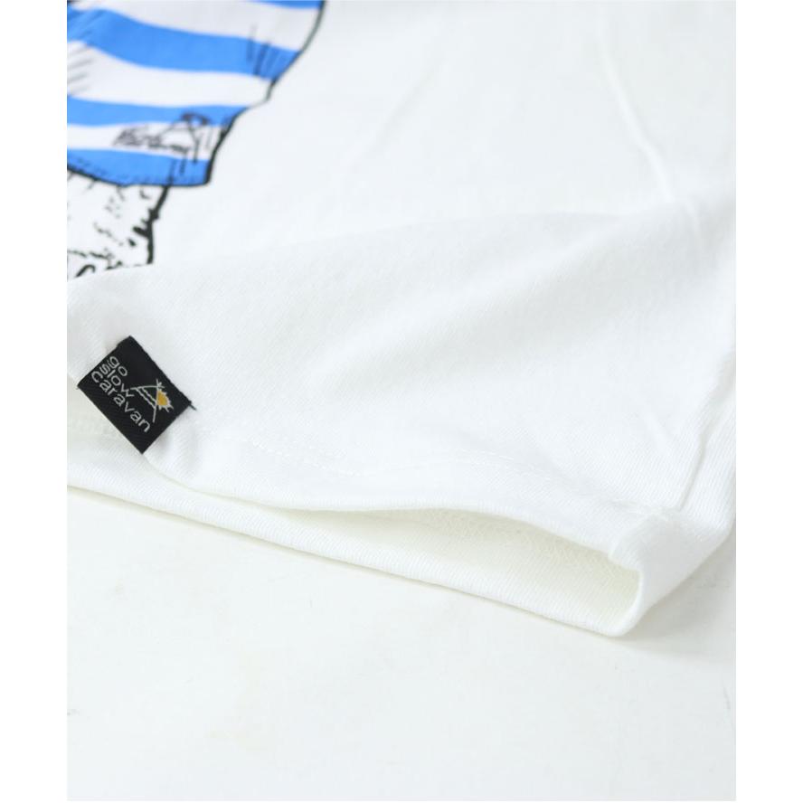 ゴースローキャラバン tシャツ くま メンズ 半袖 go slow caravan USA/C プールクマ BIG TEE 341920 シロクマ Tee メンズ レディース 男女兼用 | go slow caravan | 05