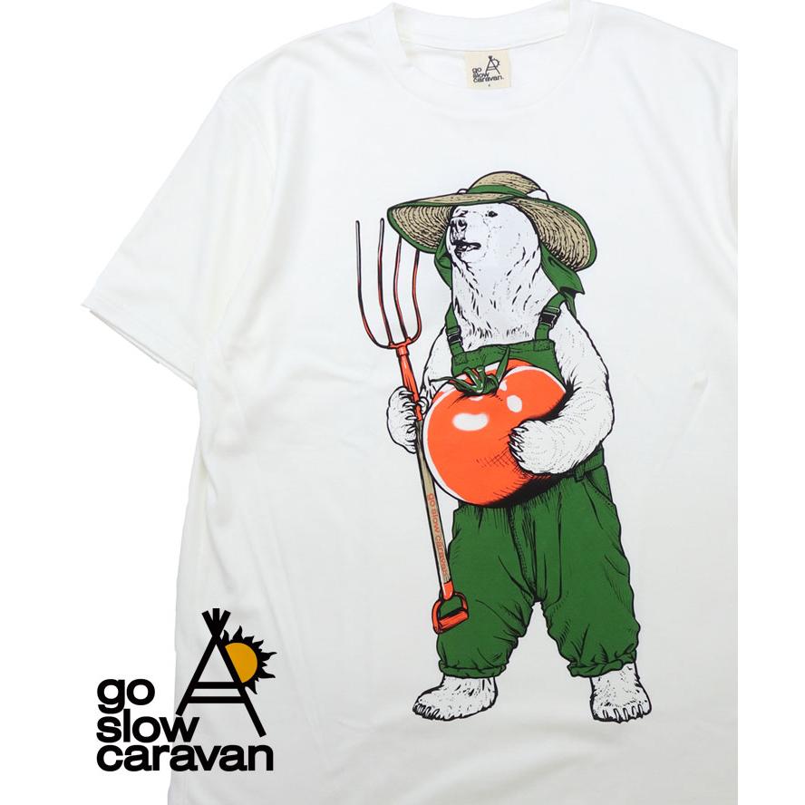 go slow caravan ゴースローキャラバン PIECLEX ファーマークマTee  tシャツメンズ 349301 | go slow caravan