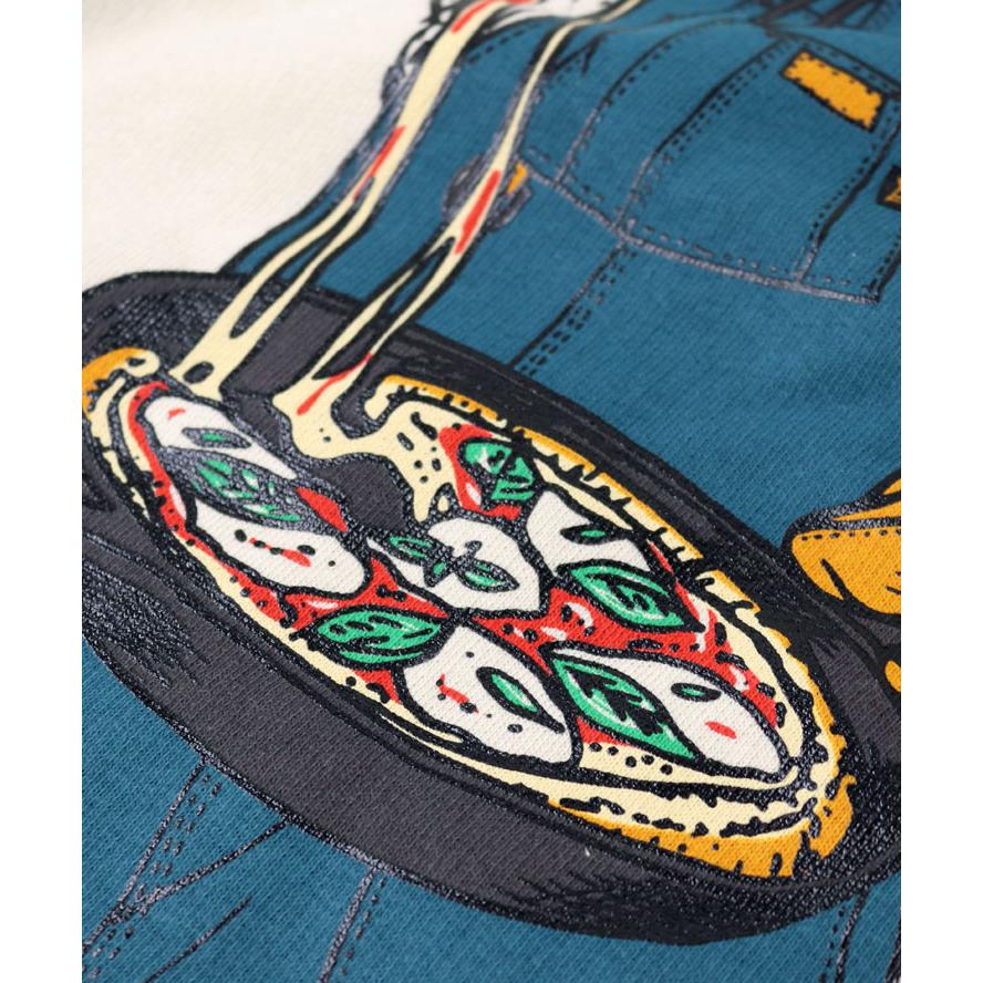 go slow caravan ゴースローキャラバン 空紡糸裏毛スキレットピザクマヘムスピンドルクルースウェット 352606 メンズ レディース シロクマ 白くま | go slow caravan | 04