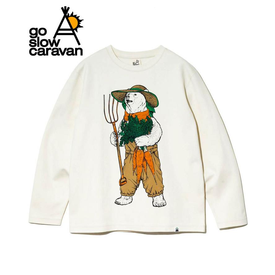 go slow caravan ゴースローキャラバン PIECLEXモックロディファーマークマロングスリーブ 359301 メンズ レディース シロクマ 白くま 秋 冬 秋冬 | go slow caravan