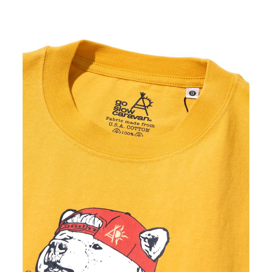 go slow caravan ゴースローキャラバン Tシャツ USA/C 豪快盛りラーメンクマ BIG TEE 361917 ビッグTシャツ オーバーサイズ プリントT コットン | go slow caravan | 04