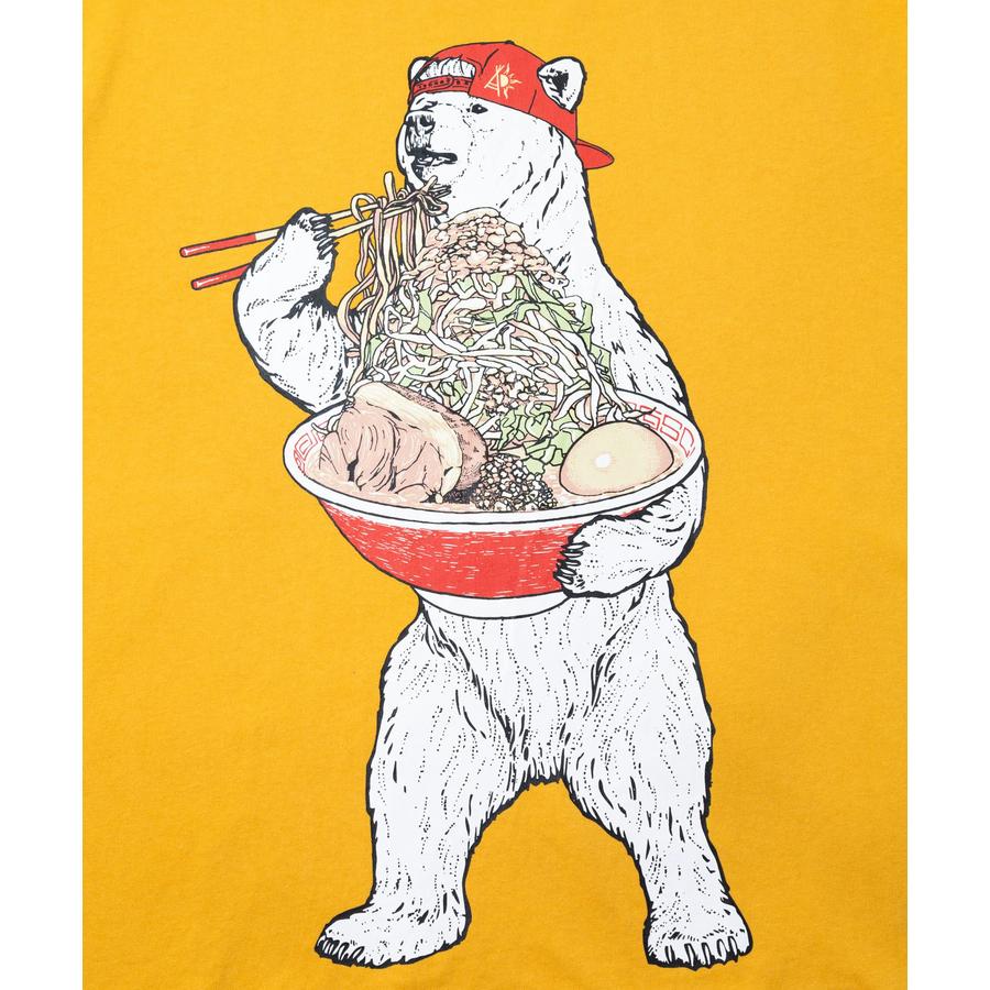 go slow caravan ゴースローキャラバン Tシャツ USA/C 豪快盛りラーメンクマ BIG TEE 361917 ビッグTシャツ オーバーサイズ プリントT コットン | go slow caravan | 05