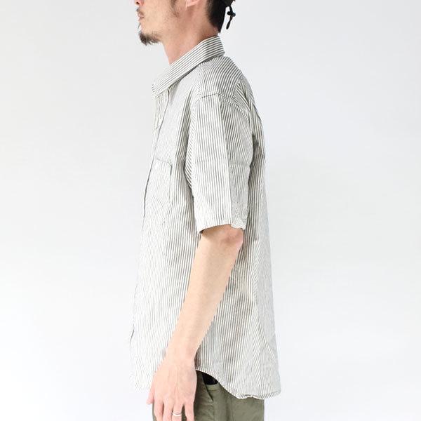 ヒッコリーシャツ メンズ 日本製 半袖シャツ ヒッコリーワークシャツ | protocol | 14