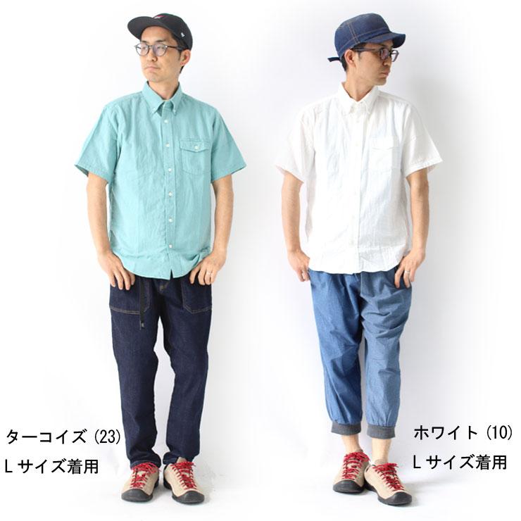 爆買 シャツ メンズ 日本製 半袖 Wガーゼ ボタン ダウン シャツ 124-00 春 夏 | protocol | 07