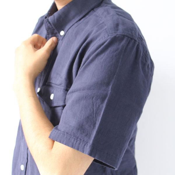 爆買 シャツ メンズ 日本製 半袖 Wガーゼ ボタン ダウン シャツ 124-00 春 夏 | protocol | 09