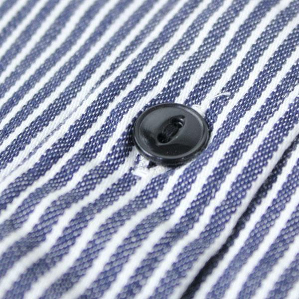 ヒッコリーシャツ メンズ 日本製 シャツ ヒッコリーワークシャツ レディース ストライプ アウトドア コットン100％ | protocol | 06