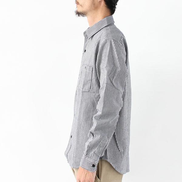 protocol ヒッコリーシャツ メンズ 日本製 シャツ ヒッコリーワーク