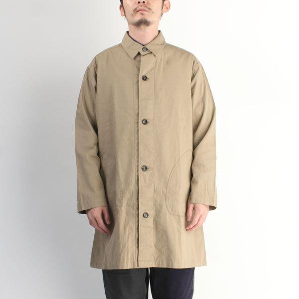 メンズ コート 日本製 ステンカラー OX ミドルコート ロングコート ハーフ丈 無地  軽量 アウター コート きれいめ ロング カジュアル | protocol | 10