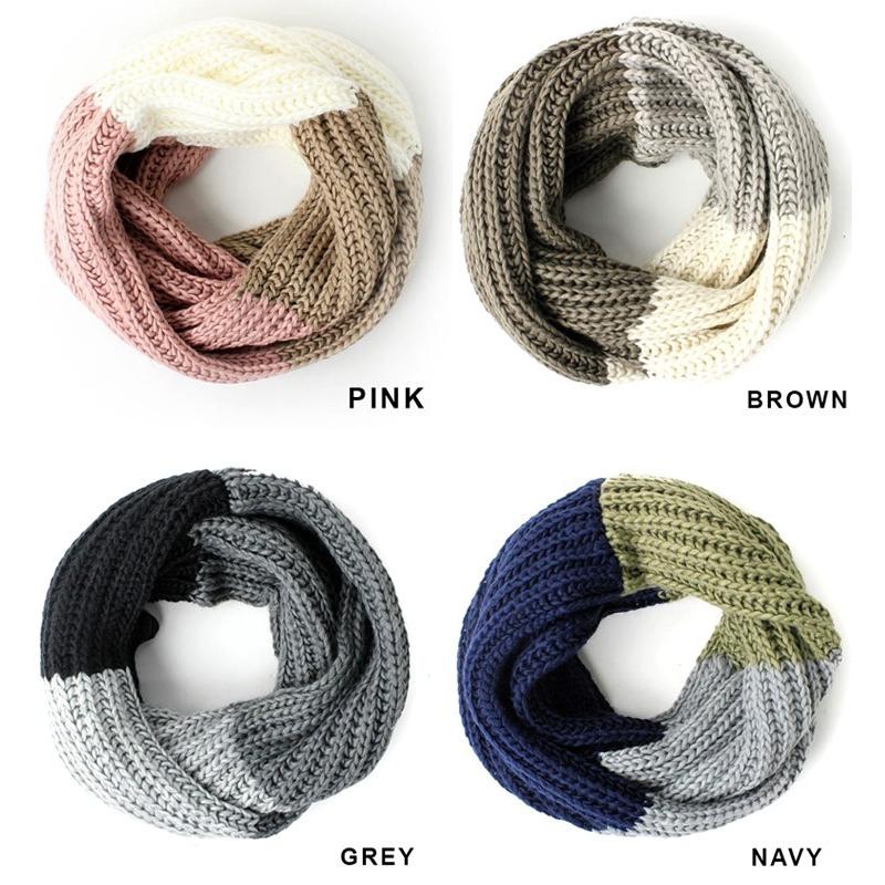 メンズ ネックウォーマー マフラー メンズ プレゼント スヌード レディース ニット ざっくり編み 3TONE | protocol | 04