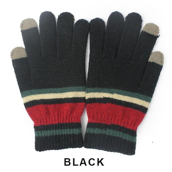 手袋 レディース 暖かい プレゼント スマホ対応 レトロボーダー タッチ グローブ 防寒 あったか メンズ タッチパネル対応 / 返品・交換不可 | protocol | 06