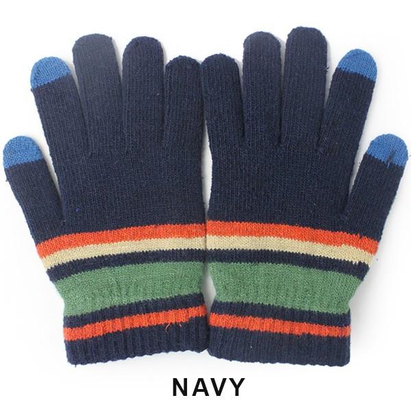 手袋 レディース 暖かい プレゼント スマホ対応 レトロボーダー タッチ グローブ 防寒 あったか メンズ タッチパネル対応 / 返品・交換不可 | protocol | 07