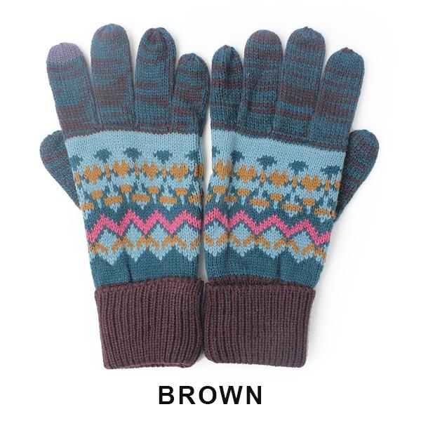 手袋 レディース プレゼント スマホ対応 レトロ ノルディック タッチ グローブ  グローブ 防寒 アウトドア タッチパネル対応 / 返品・交換不可 | protocol | 10