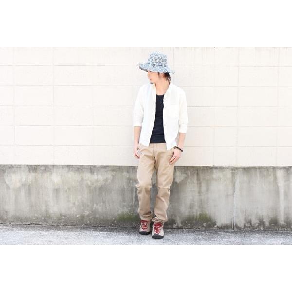 パラシュートシャツ メンズ 7分袖 folie 綿麻 シャンブレ シャツ 釦 7分袖シャツ | protocol | 03