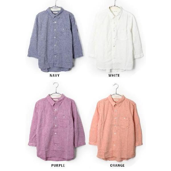 パラシュートシャツ メンズ 7分袖 folie 綿麻 シャンブレ シャツ 釦 7分袖シャツ | protocol | 04