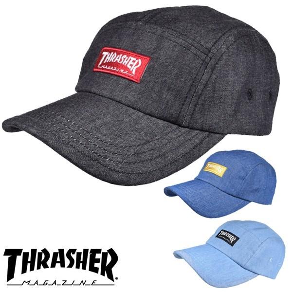 スラッシャー THRASHER 帽子 BOX MAG DUNGAREE JET CAP ジェットキャップ 5パネル メンズ レディース コットン | THRASHER