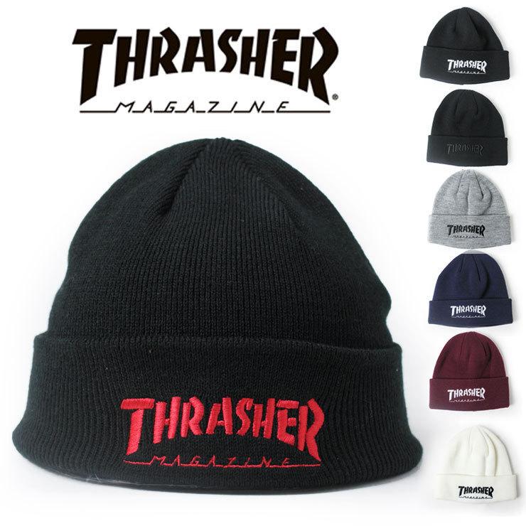 ニット帽 帽子 メンズ  スラッシャー THRASHER ビーニー THR-N01｜protocol