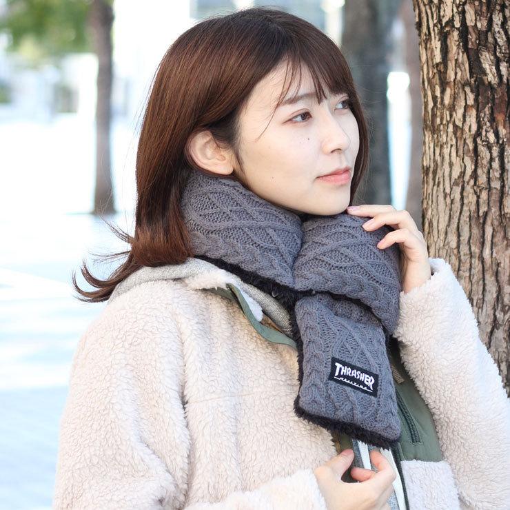 マフラー マフラー THRASHER スラッシャー BOX LOGO ボア マフラー 21TH-K58 防寒 スノボ バイク | THRASHER | 04