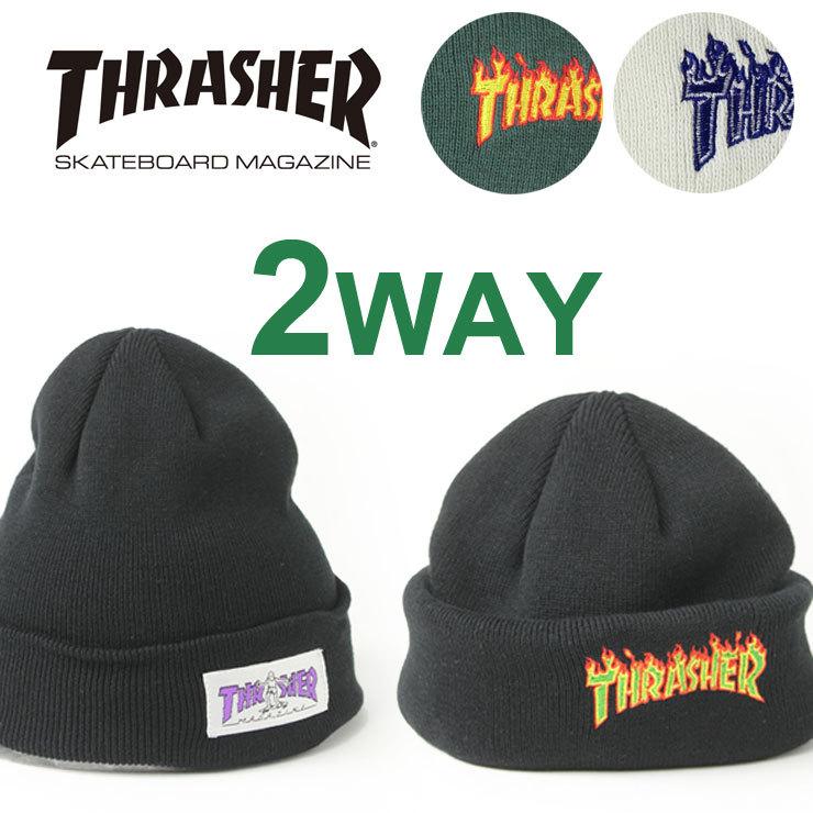 THRASHER」「ニット帽」「ストリート」