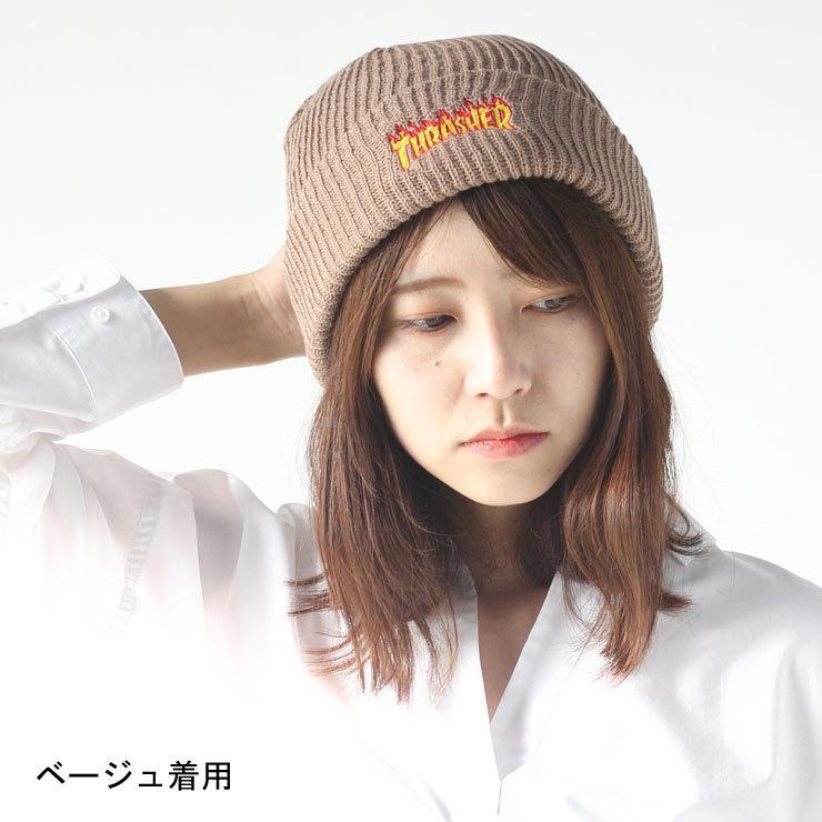 ニット帽 スラッシャー THRASHER フレームロゴ ビーニー 帽子 ニットキャップ ブランド キャンプ キャンプ | THRASHER | 05