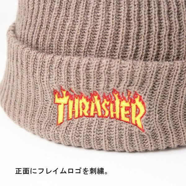 ニット帽 スラッシャー THRASHER フレームロゴ ビーニー 帽子 ニットキャップ ブランド キャンプ キャンプ | THRASHER | 09