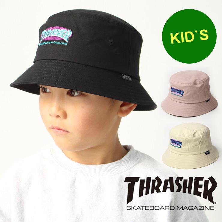 THRASHER バケットハット キッズ 帽子 スラッシャー ハット OVAL THRASHER バケットハット キッズ 帽子 スラッシャー ハット OVAL