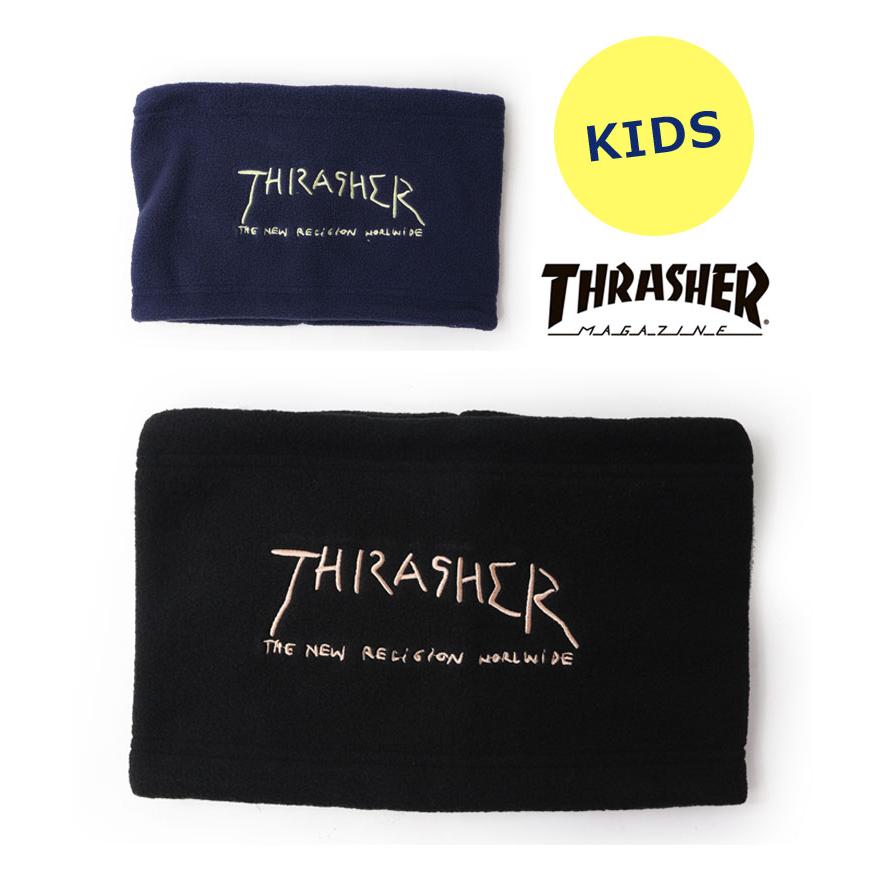 THRASHER スラッシャー キッズ  MAG LOGO　リバーシブルネックウォーマー 22TH-K51K 子供 帽子 男の子 女の子 マフラー 秋 冬 秋冬 | THRASHER