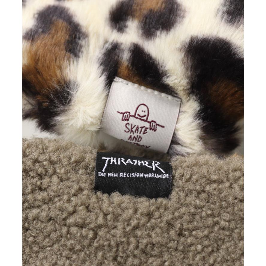 THRASHER スラッシャー ボア×レオパード リバーシブルネックウォーマー 24TH-K50  防寒 スノボ バイク ゴルフ おしゃれ マフラー 秋 冬 秋冬 | THRASHER | 05