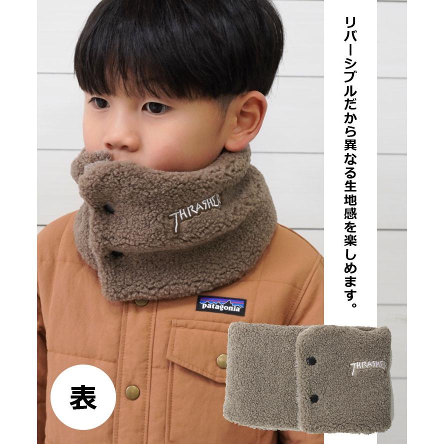 THRASHER スラッシャー キッズ  GONZ LOGO ボアフリース ネックウォーマー 24TH-K53K 子供 マフラー ネックゲイター 男の子 女の子 秋 冬 秋冬 | THRASHER | 05