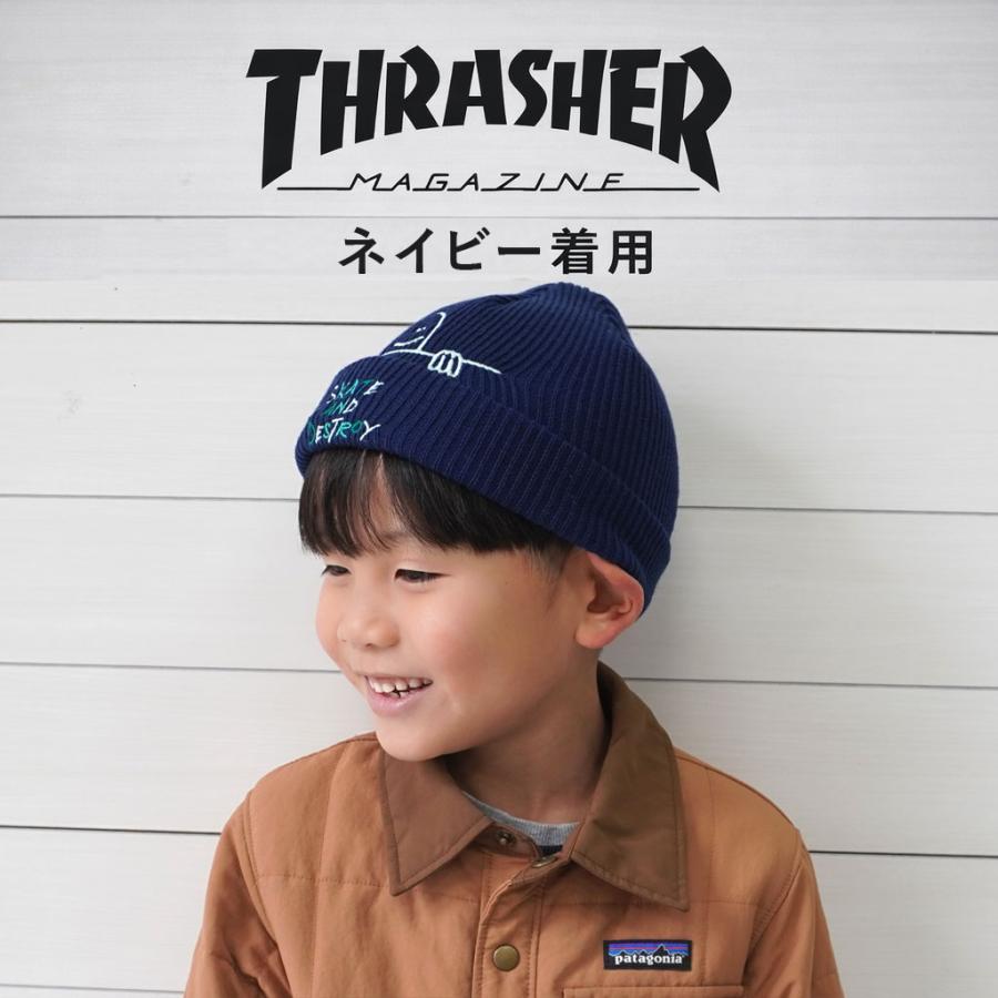 THRASHER スラッシャー キッズ  GONZ SAD 24TH-N50K 子供 帽子 ニット帽 男の子 女の子 秋 冬 秋冬 | THRASHER | 04