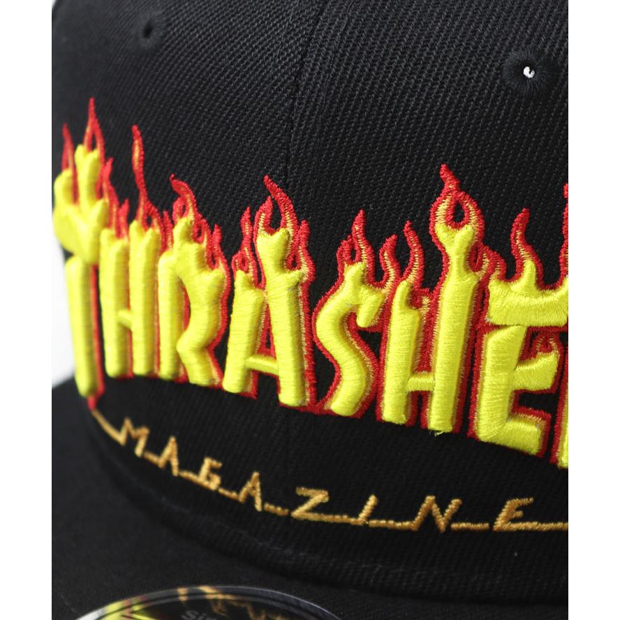 THRASHER スラッシャー FLAME LOGO ポリエステルサージ 平つばキャップ THR-C05 レディース メンズ ブランド 帽子 刺繍キャップ 秋 冬 秋冬 | THRASHER | 08