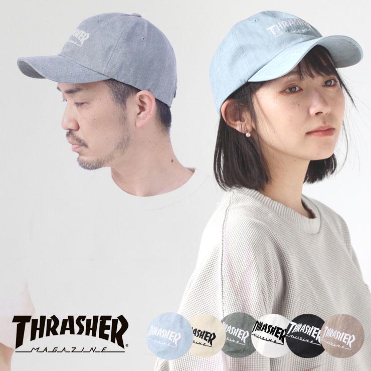 帽子 メンズ スラッシャー キャップ THRASHER ヘリンボーン コットン THR-C08 メンズ レディース 紫外線対策 | THRASHER