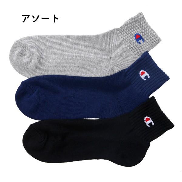 Champion チャンピオン 3足組 クォーターレングスソックス ハーフパイル 22SS CMSCH202 キャンプ アウトドア ソックス 靴下 | Champion | 02