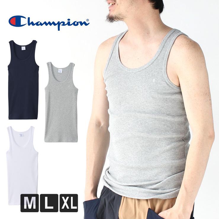 Champion チャンピオン メンズ トップス 無地 タンクトップ C3-V344 / メンズ 無地 タンクトップ インナー 綿 リブ 新作 タンクトップ キャンプ | Champion