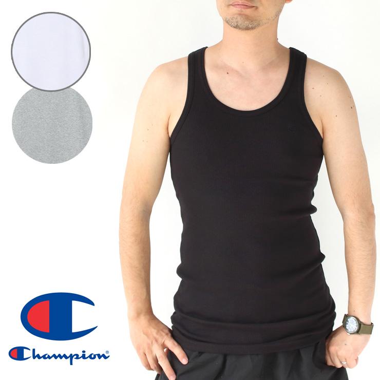 Champion チャンピオン メンズ トップス 無地 タンクトップ C3-VX362 メンズ 無地 タンクトップ インナー 綿 リブ | Champion