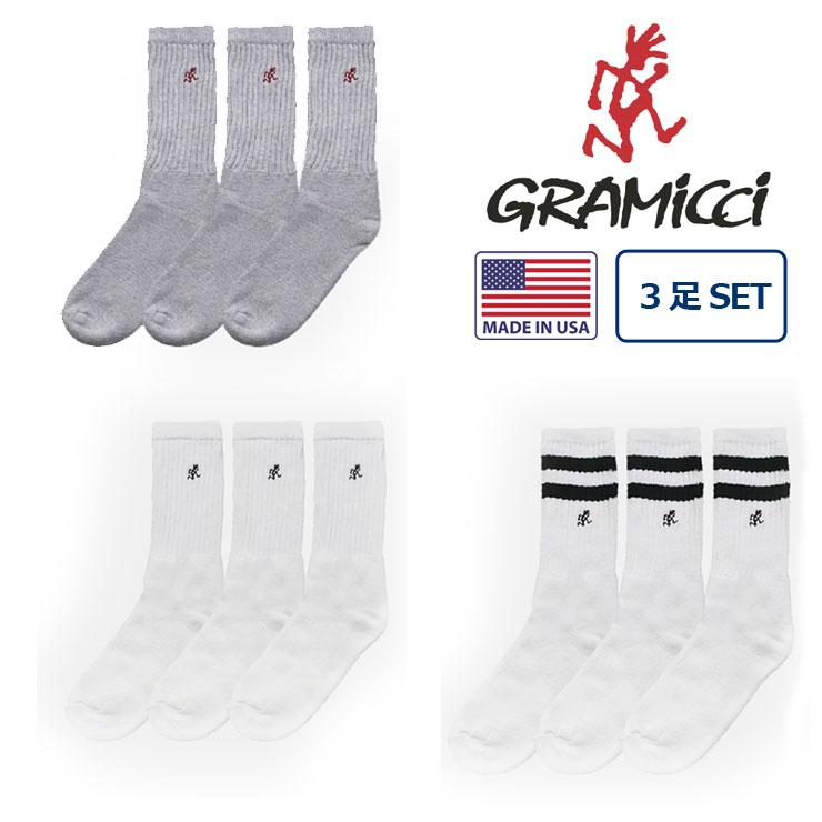 Gramicci MIU EMB SOCKS LONG MIU EMB グラミチ ロングソックス 3Pセット SX-M23 靴下 | Gramicci