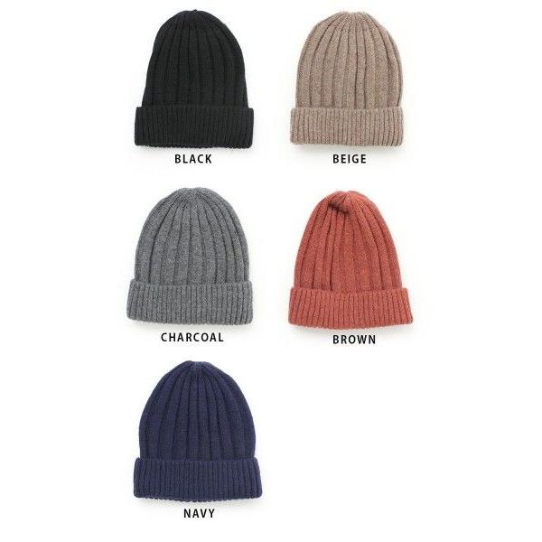 ニット帽 メンズ 大きい 秋 帽子 レディース スタンダード リブ編み ニットキャップ 秋黒 グレー | protocol | 04