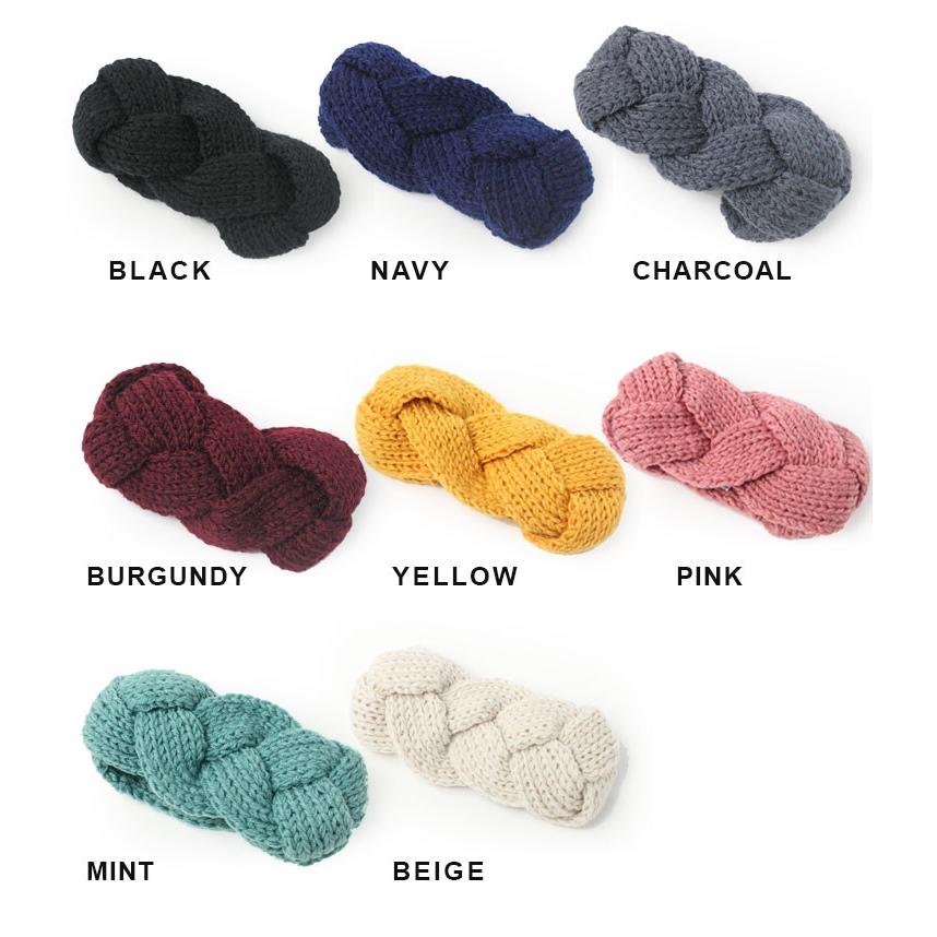 ヘアバンド スポーツ レディース カラフル ケーブル編み ターバン / レディース ニット ヘアバンド 三つ編み 秋 冬 ターバン ニット | protocol | 01