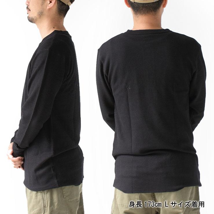JEMORGAN jemorgan サーマル ワッフル長袖ヘンリーネック ロンT メンズ