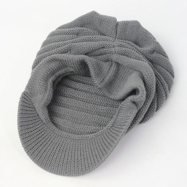 つば付きニット帽 メンズ 帽子 アクリル つば付き ニット帽 キャスケット レディース | protocol | 10